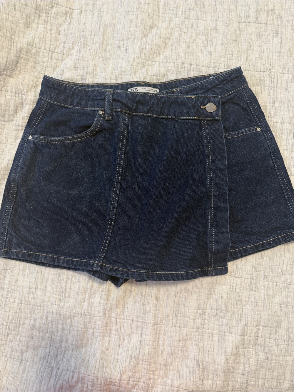 Zara Dark Wash Denim Skort